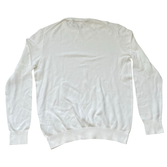 White Textured Celio Pima Cotton Crew Sweater (XL) - Picture 4 of 6